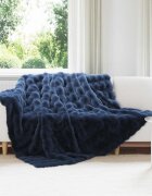 vidaXL Анти-слип изкуствено одеяло от заешка козина Olite 4 бр.