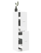 vidaXL Аптекарски шкаф бял 30x41x1445 см инженерно дърво