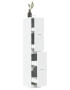 vidaXL Аптекарски шкаф бял 30x41x1745 см инженерно дърво