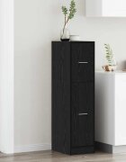 vidaXL Аптекарски шкаф Черен дъб 30 x 41 x 118 см Инженерно дърво
