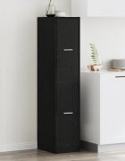 vidaXL Аптекарски шкаф черен дъб 30x41x1445 см инженерно дърво