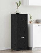 vidaXL Аптекарски шкаф Черен дъб 40 x 41 x 118 см Инженерно дърво