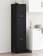 vidaXL Аптекарски шкаф Черен дъб 40 x 41 x 174.5 см Инженерно дърво