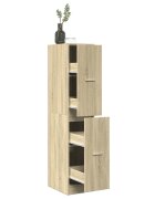 vidaXL Аптекарски шкаф дъб сонома 30x41x1445 см инженерно дърво