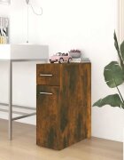 vidaXL Аптекарски шкаф опушен дъб 20x455x60 см инженерно дърво