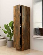 vidaXL Аптекарски шкаф опушен дъб 30x425x150 см инженерно дърво