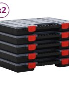 vidaXL Асортиментни кутии 10 бр 40x30x5 см полипропилен