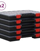 vidaXL Асортиментни кутии 10 бр 40x30x5 см полипропилен