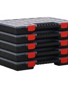 vidaXL Асортиментни кутии 5 бр 40x30x5 см полипропилен