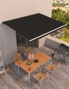 vidaXL Автоматичен прибиращ се сенник 400x350 см антрацит