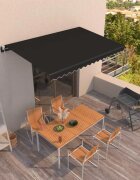 vidaXL Автоматичен прибиращ се сенник 400x350 см антрацит