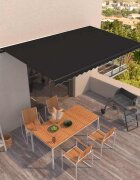 vidaXL Автоматичен прибиращ се сенник 500x350 см антрацит