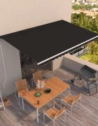 vidaXL Автоматичен прибиращ се сенник 500x350 см антрацит