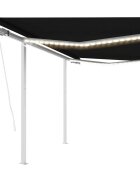 vidaXL Автоматичен сенник LED и сензор за вятър 35x25 м антрацит