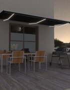vidaXL Автоматичен сенник LED и сензор за вятър 600x300 см антрацит