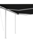 vidaXL Автоматично прибиращ се сенник с прътове 35x25 м антрацит