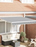 vidaXL Автоматично прибираща се тента антрацит и бял 300x250 см