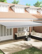 vidaXL Автоматично прибираща се тента антрацит и бял 600x300 см