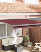 vidaXL Автоматично прибираща се тента бордо 300x250 см