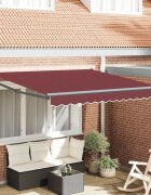 vidaXL Автоматично прибираща се тента бордо 300x250 см