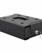vidaXL Автомобилен сейф с заключване Черно 22 x 16 x 7 см Стомана