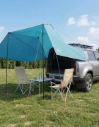 vidaXL Автомобилна палатка 350 x 250 cm Синьо Полиестер и стомана