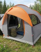 vidaXL Автомобилна палатка с покрив Сив и оранжев 239 x 210 x 210 см