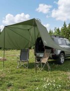 vidaXL Автомобилна палатка Военнозелено 350 x 250 cm