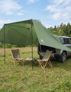 vidaXL Автомобилна палатка Зелено 350 x 250 cm Полиестер и стомана