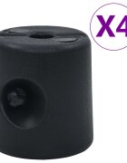 vidaXL Баластни тежести за шатра 4 бр PE черни
