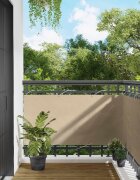 vidaXL Балконен екран 75 x 200 cm Оксфордска тъкан Правоъгълна Бежово