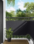 vidaXL Балконен екран 90 x 200 cm Оксфордска тъкан Правоъгълна Черен