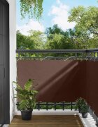 vidaXL Балконен екран 90 x 200 cm Оксфордска тъкан Правоъгълна Кафяво