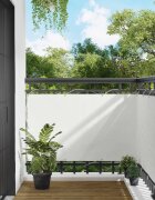 vidaXL Балконен екран 90 x 200 cm PU покрит оксфорд алу Правоъгълна