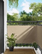 vidaXL Балконен екран 90 x 200 cm PU покрит оксфорд алу Правоъгълна