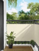 vidaXL Балконен екран 90 x 200 cm PU покрит оксфорд алу Правоъгълна