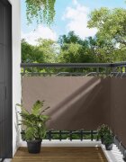 vidaXL Балконен екран 90 x 200 cm PU покрит оксфорд алу Правоъгълна