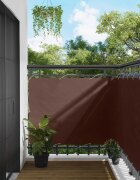 vidaXL Балконен екран Правоъгълна 120 x 200 cm Оксфордска тъкан Кафяво