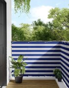 vidaXL Балконен екран Синьо и бяло 1000 x 120 см Оксфордска тъкан