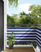 vidaXL Балконен екран Синьо и бяло 1000 x 75 cm Оксфордска тъкан