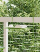vidaXL Балконска масичка зелена 60x40 см стомана