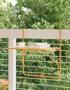 vidaXL Балконска масичка жълта 60x40 см стомана