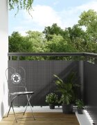 vidaXL Балконски параван антрацит 1000x90 см полиратан