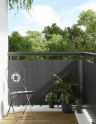 vidaXL Балконски параван антрацит 300x80 см полиратан