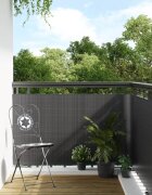 vidaXL Балконски параван антрацит 400x100 см полиратан