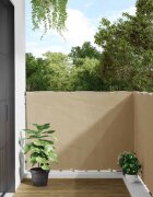 vidaXL Балконски параван бежов 120x600 см оксфорд плат
