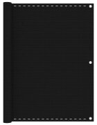 vidaXL Балконски параван черен 120x400 см HDPE