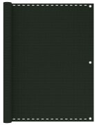 vidaXL Балконски параван тъмнозелен 120x300 см HDPE