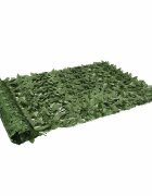 vidaXL Балконски параван за уединение с тъмнозелени листа 300x150 см