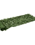 vidaXL Балконски параван за уединение с тъмнозелени листа 600x75 см
